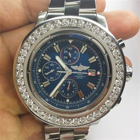 iced out breitling watches replica|breitling replica watch.